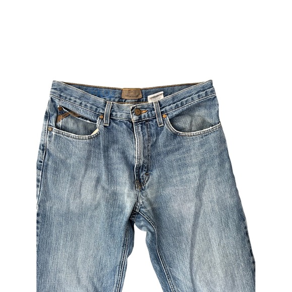 Ariat Loop Lock Mens Blue Denim Jeans Relaxed Straight Fit Size 31x31 - Picture 2 of 12